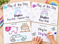Personalised Busy Book and Expansion Pack with name tracing and dot-to-dot pages