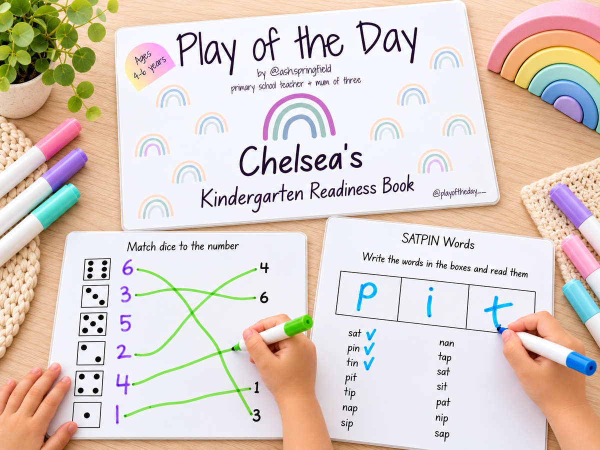 Busy Book Kindergarten Readiness, a personalised book for preschoolers