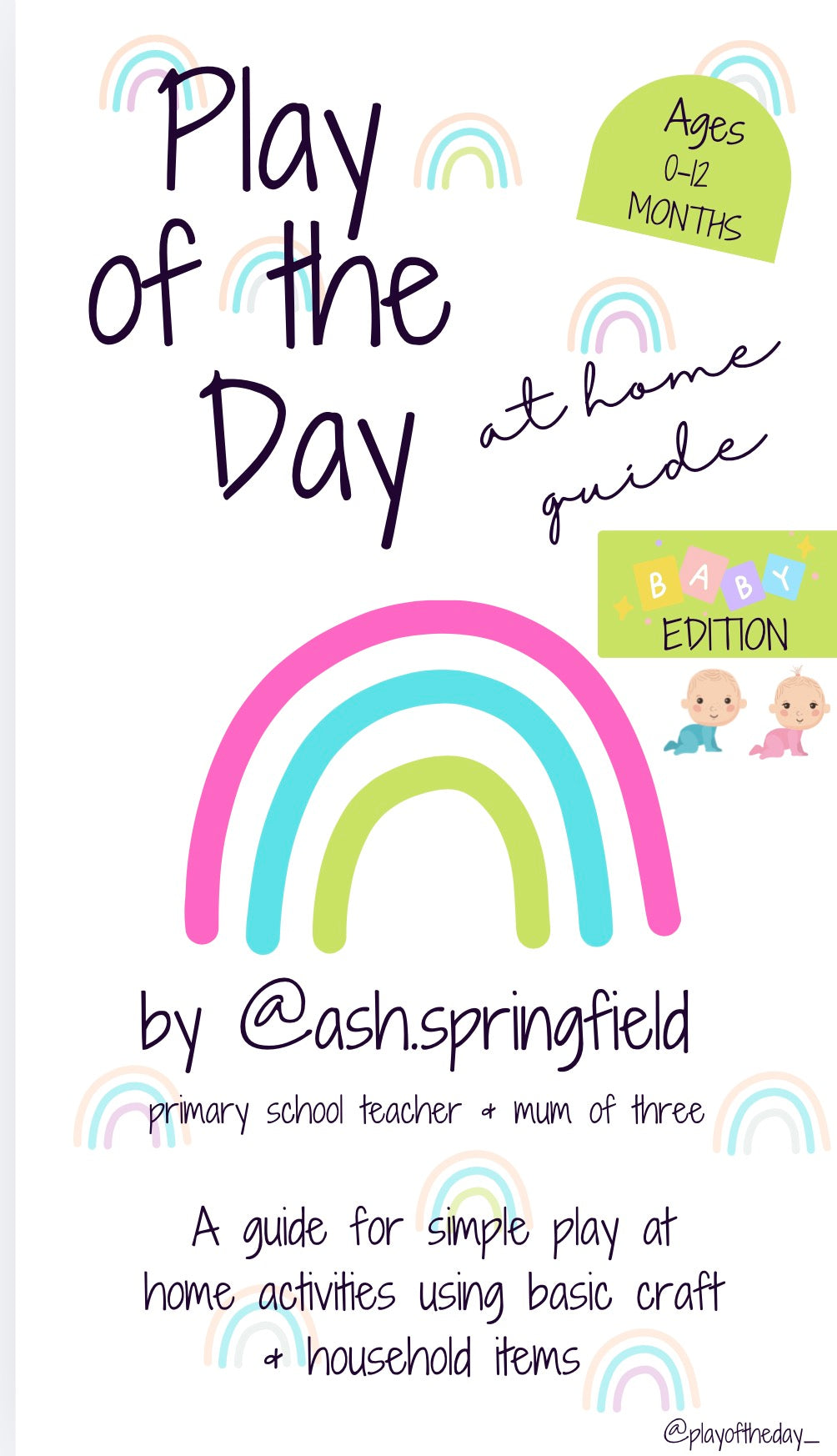 Baby Play Guide hard copy cover, ages 0-12 months